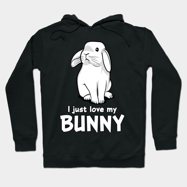 I Just Love My Bunny Cute Rabbit Pet Hoodie by underheaven